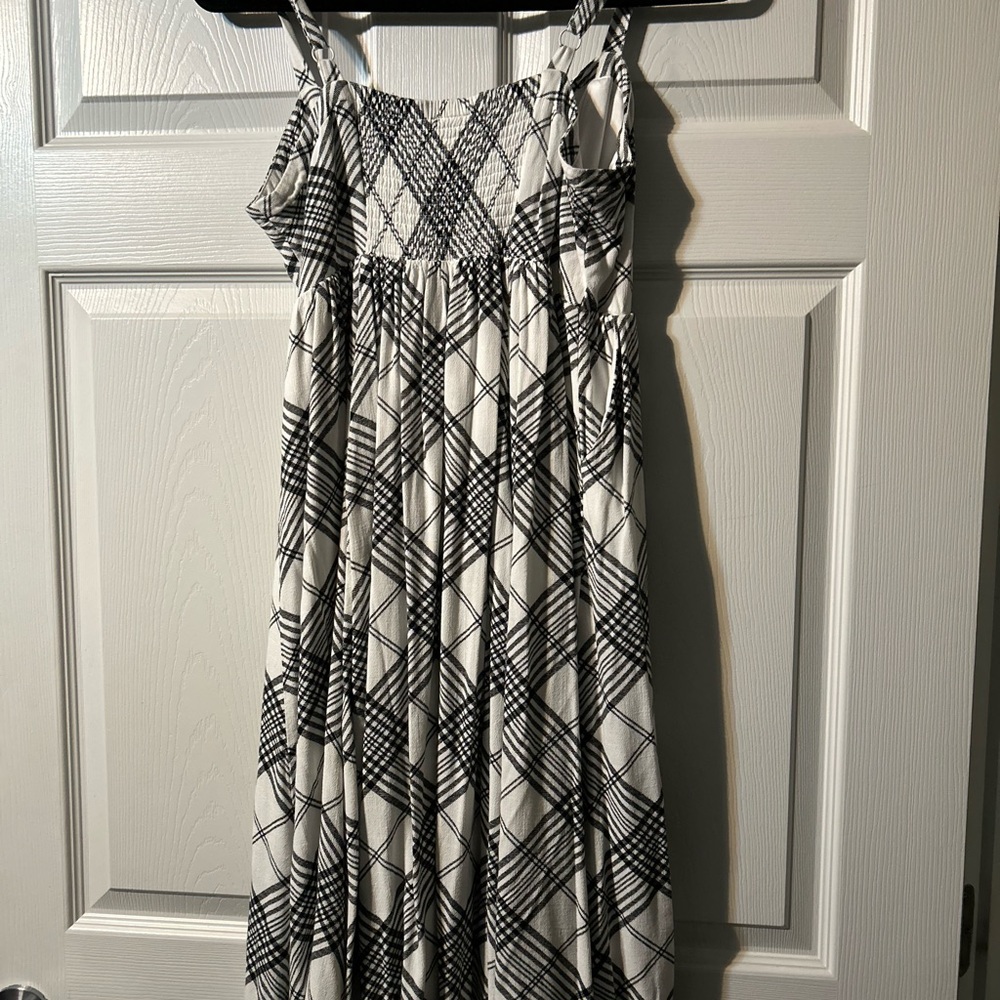 Torrid Black and White Plaid Midi Dress